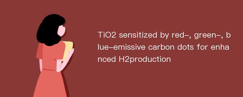 TiO2 sensitized by red-, green-, blue-emissive carbon dots for enhanced H2production