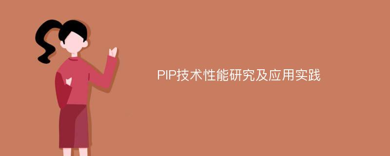 PIP技术性能研究及应用实践