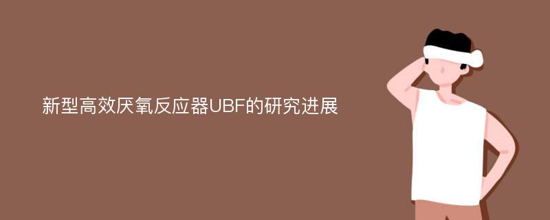 新型高效厌氧反应器UBF的研究进展